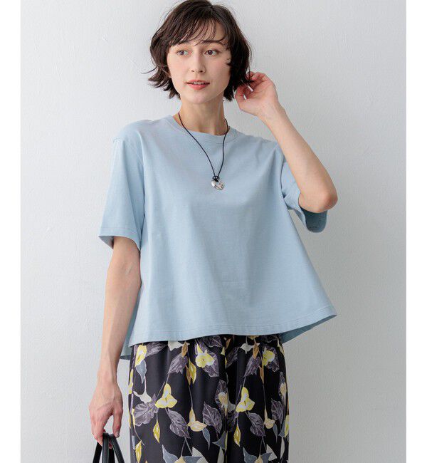 23区「スビンギザコットン フレア Tシャツ」|Tシャツ・カットソー|ｻｯｸｽﾌﾞ