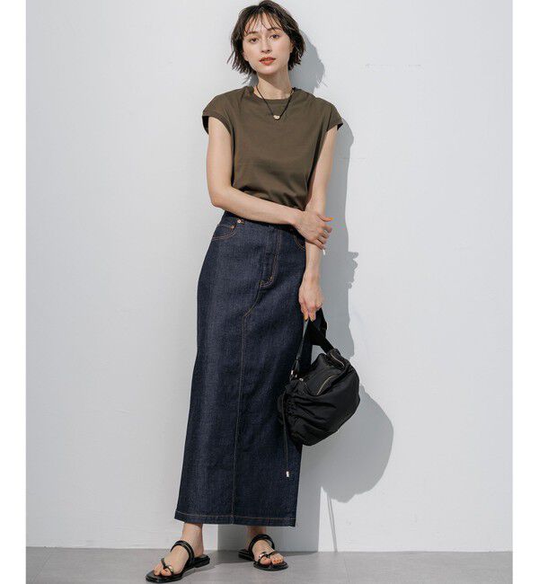 23区「シルキータッチ フレンチスリーブ Tシャツ」|Tシャツ・カットソー|