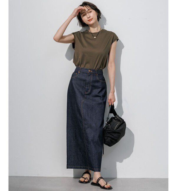23区「シルキータッチ フレンチスリーブ Tシャツ」|Tシャツ・カットソー|