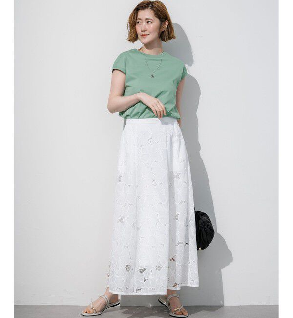 23区「シルキータッチ フレンチスリーブ Tシャツ」|Tシャツ・カットソー|