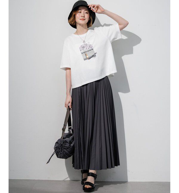 23区「Lauren Rolwing コラボ グラフィックプリント フレア Tシャツ」|Tシャツ・カットソー|