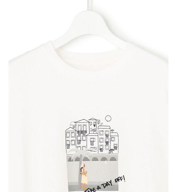 23区「Lauren Rolwing コラボ グラフィックプリント フレア Tシャツ」|Tシャツ・カットソー|