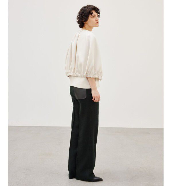 BEIGE,「MILLAM / フェイクレザーパッチワイドパンツ」|その他|