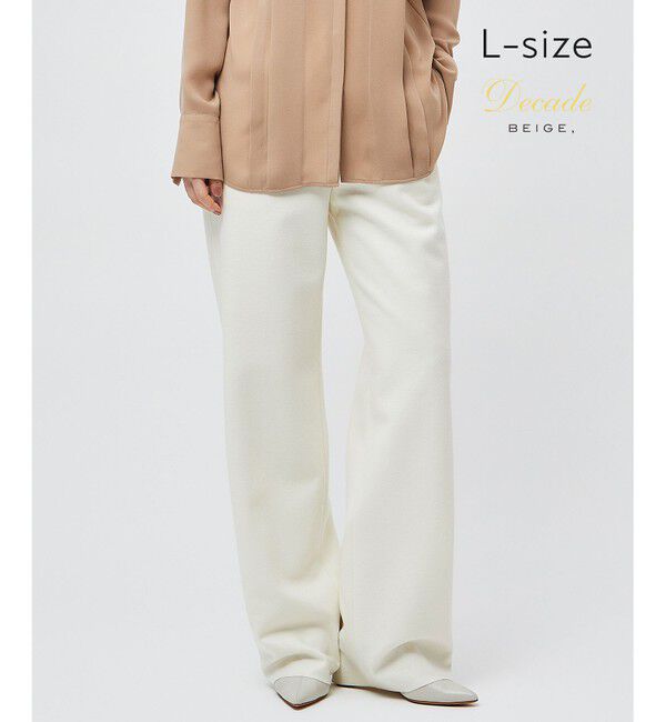 BEIGE,「【L-size】CORBY / ウエストゴムワイドパンツ」|その他|Off White