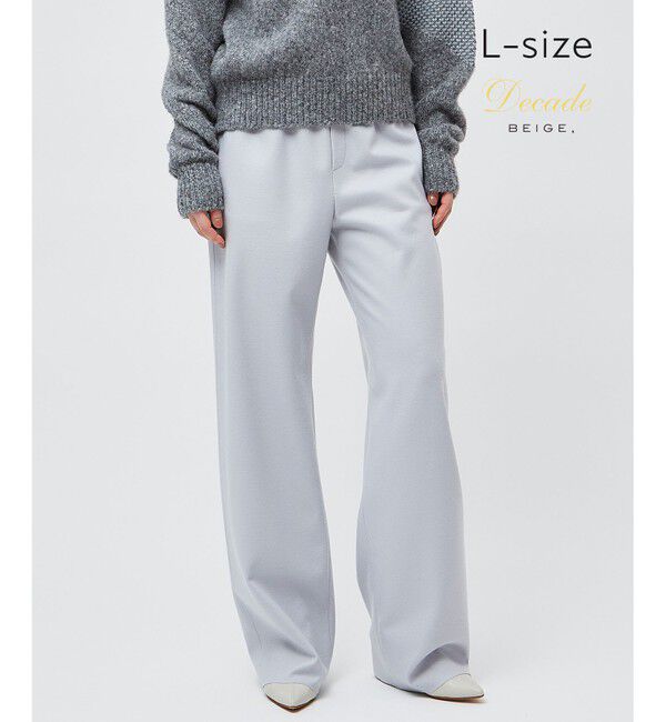 BEIGE,「【L-size】CORBY / ウエストゴムワイドパンツ」|その他|Sax