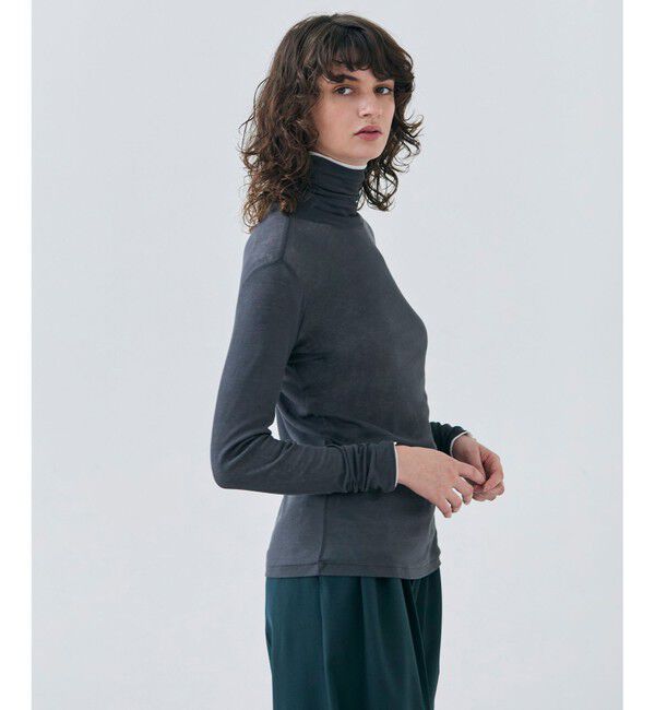 BEIGE,「【定番・新色追加】SORE / コットンシアーハイネックカットソー」|Tシャツ・カットソー|Slate