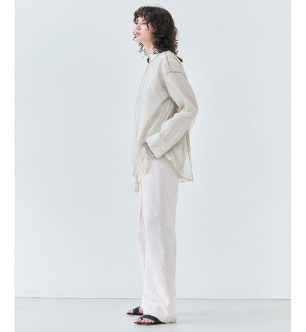 BEIGE,「【洗える・Oggi 6月号掲載】SILENE / オーバーサイズチュールブラウス」|シャツ・ブラウス|