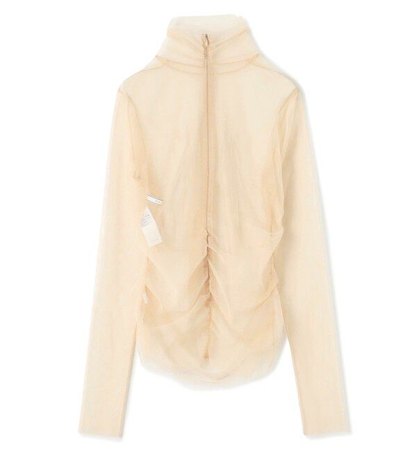 BEIGE,「【洗える・Precious 7月号掲載】TAMARIX / ストレッチチュールハイネックブラウス」|シャツ・ブラウス|