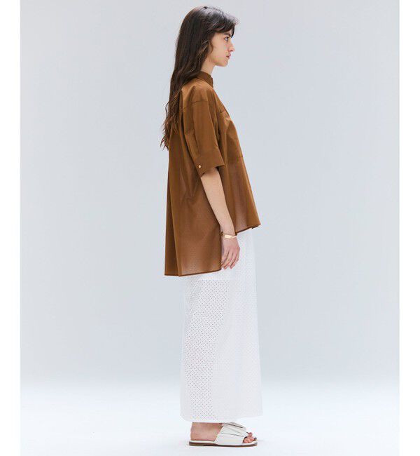 BEIGE,「【洗える・Oggi 10月号掲載】BAC / コットンビックポケットスタンドカラーシャツ」|シャツ・ブラウス|
