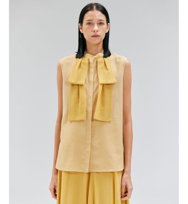 BEIGE,「【洗える】MOYE / シアーウールビックボウタイブラウス」|シャツ・ブラウス|Mustard