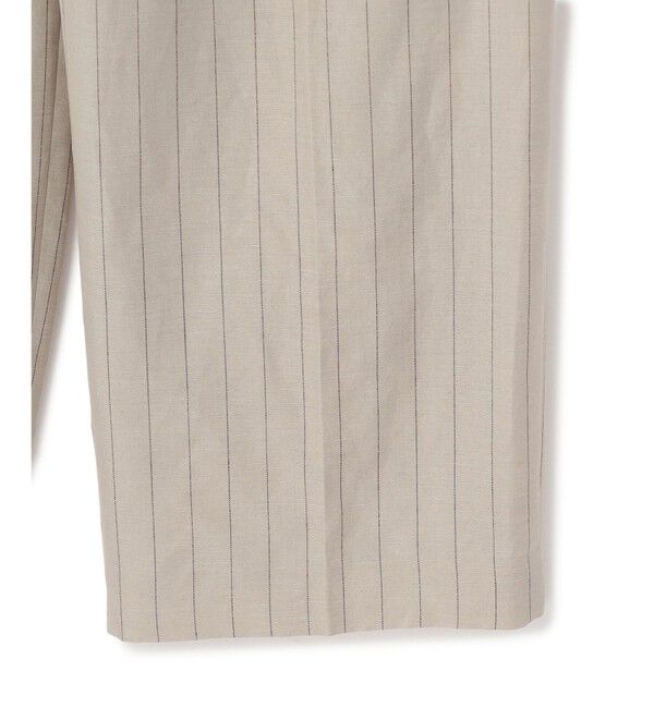 BEIGE,「ERYTH / リネンストライプ タックワイドパンツ」|その他|