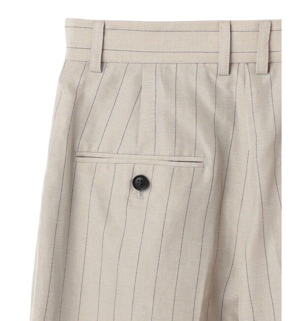 BEIGE,「ERYTH / リネンストライプ タックワイドパンツ」|その他|