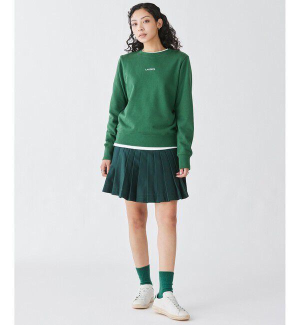 LACOSTE「ブランドネームロゴ刺繍 クルーネックスウェットプルオーバー トレーナー」|スウェット・ジャージ|