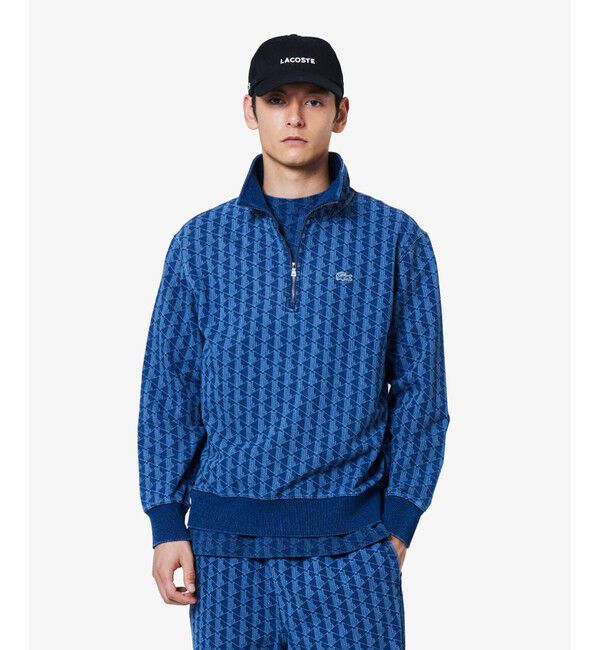 LACOSTE「インディゴスウェットモノグラムトラックジャケット」|スウェット・ジャージ|