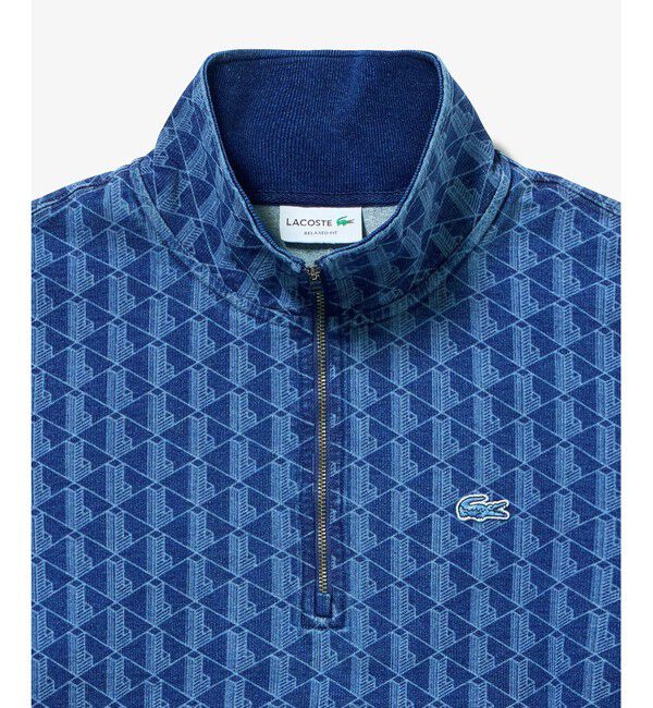 LACOSTE「インディゴスウェットモノグラムトラックジャケット」|スウェット・ジャージ|