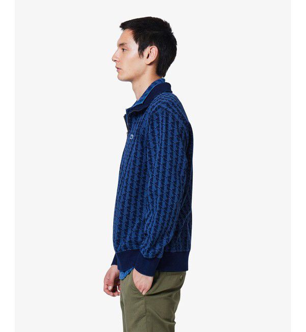 LACOSTE「インディゴスウェットモノグラムトラックジャケット」|スウェット・ジャージ|