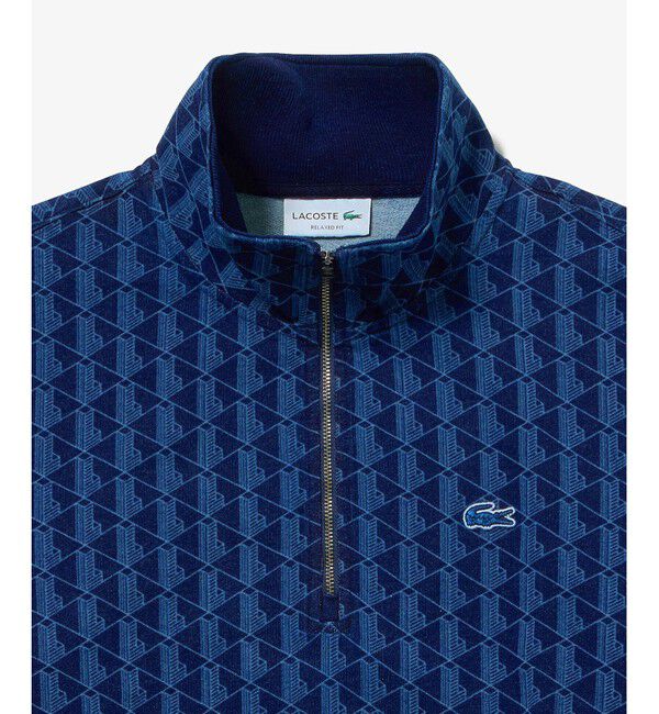 LACOSTE「インディゴスウェットモノグラムトラックジャケット」|スウェット・ジャージ|