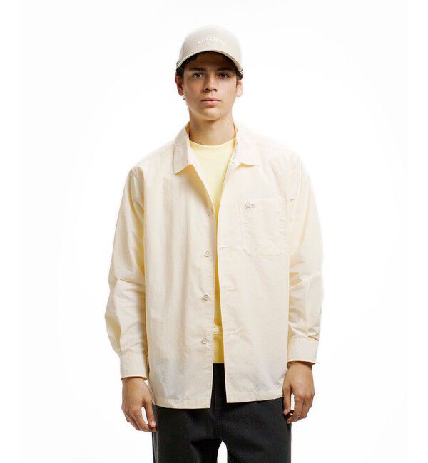 LACOSTE「ナイロンリップシャツジャケット」|シャツ・ブラウス|オフホワイト