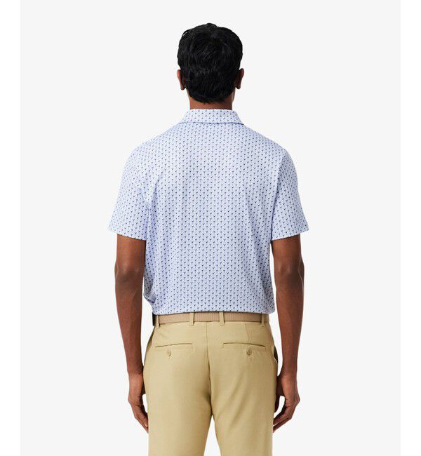 LACOSTE「総柄ゴルフプリント ウルトラドライストレッチポロシャツ」|ポロシャツ|