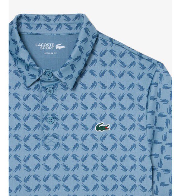 LACOSTE「総柄ゴルフプリント ウルトラドライストレッチポロシャツ」|ポロシャツ|