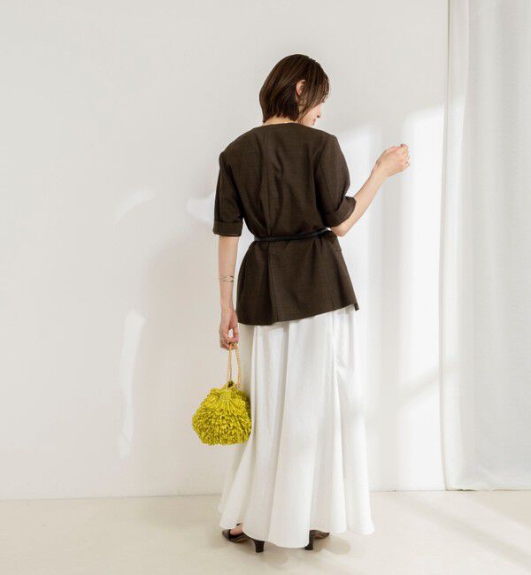 NOLLEY'S「【WEB限定】ウォッシャブルヴィンテージタフタマチ入りマキシスカート」|スカート|