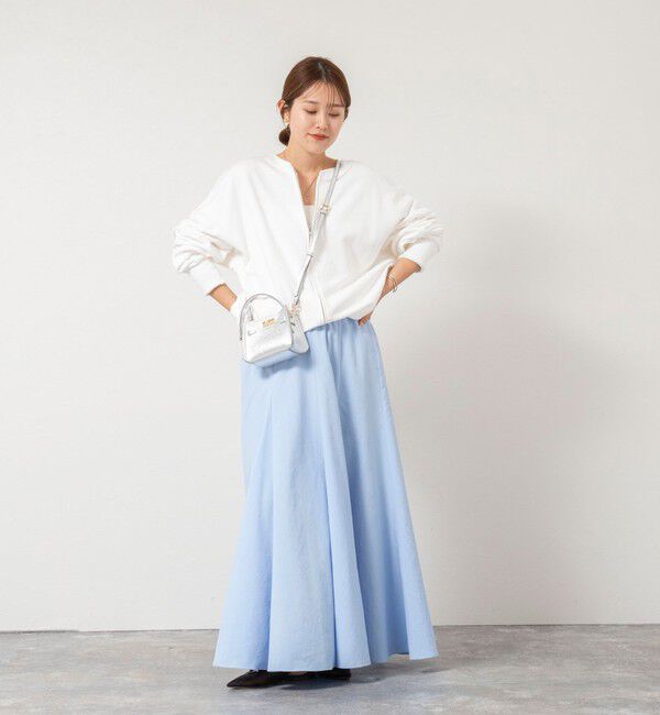 NOLLEY'S「【WEB限定】ウォッシャブルヴィンテージタフタマチ入りマキシスカート」|スカート|