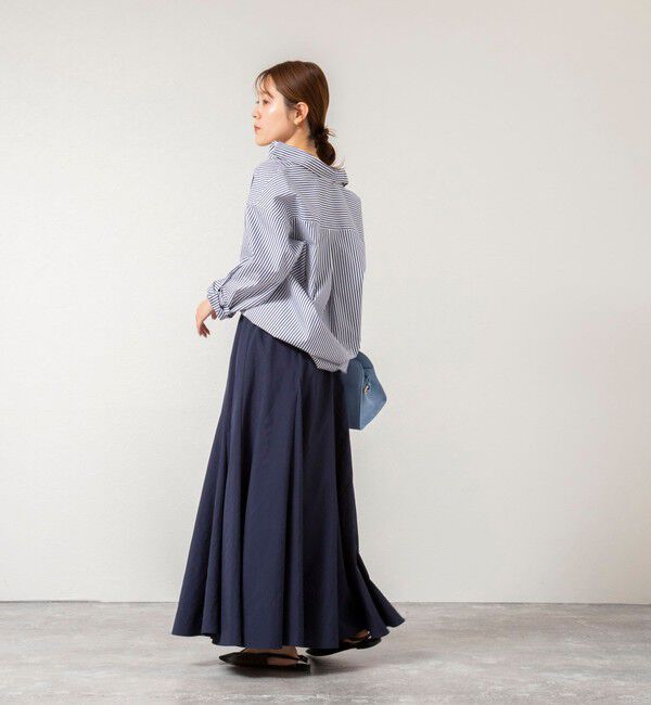 NOLLEY'S「【WEB限定】ウォッシャブルヴィンテージタフタマチ入りマキシスカート」|スカート|