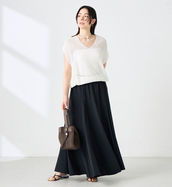 NOLLEY'S「【WEB限定】ウォッシャブルヴィンテージタフタマチ入りマキシスカート」|スカート|
