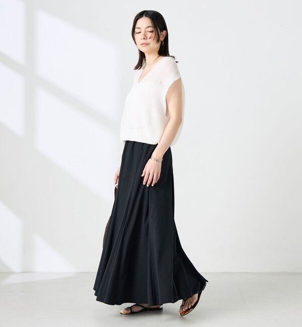 NOLLEY'S「【WEB限定】ウォッシャブルヴィンテージタフタマチ入りマキシスカート」|スカート|