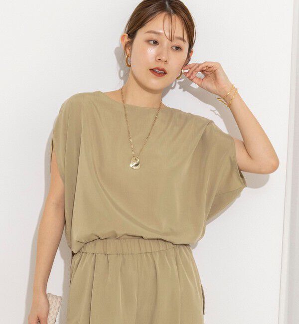 NOLLEY'S「《セットアップ対応》ウォッシャブルサンドウォッシュアシメブラウス」|シャツ・ブラウス|