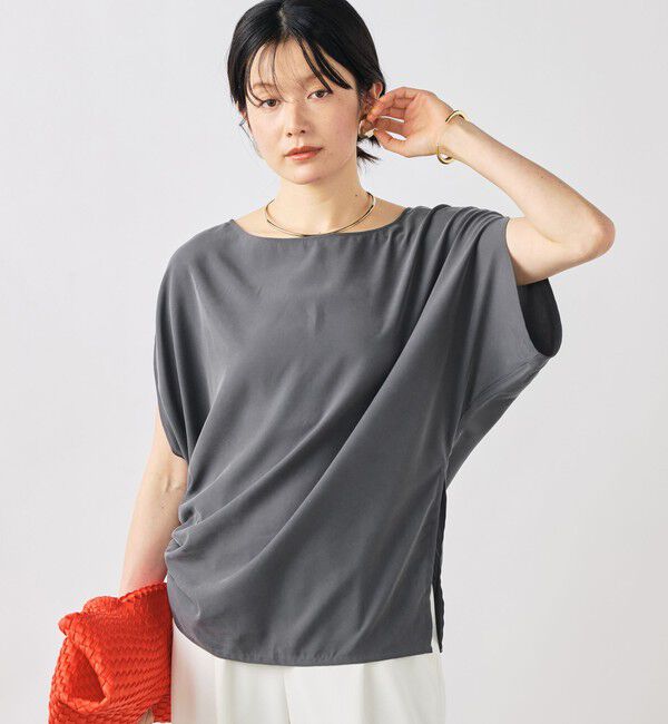 NOLLEY'S「《セットアップ対応》ウォッシャブルサンドウォッシュアシメブラウス」|シャツ・ブラウス|