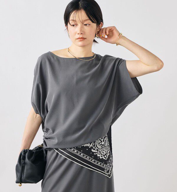 NOLLEY'S「《セットアップ対応》ウォッシャブルサンドウォッシュアシメブラウス」|シャツ・ブラウス|