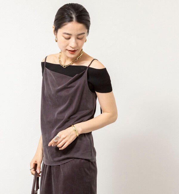 NOLLEY'S sophi「【BECシリーズ】ウォッシャブルキュプラサテンジャージーキャミ」|Tシャツ・カットソー|