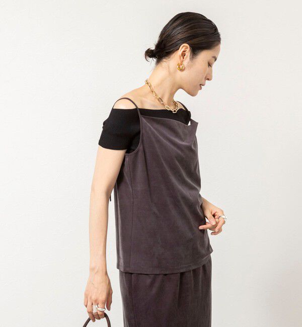 NOLLEY'S sophi「【BECシリーズ】ウォッシャブルキュプラサテンジャージーキャミ」|Tシャツ・カットソー|