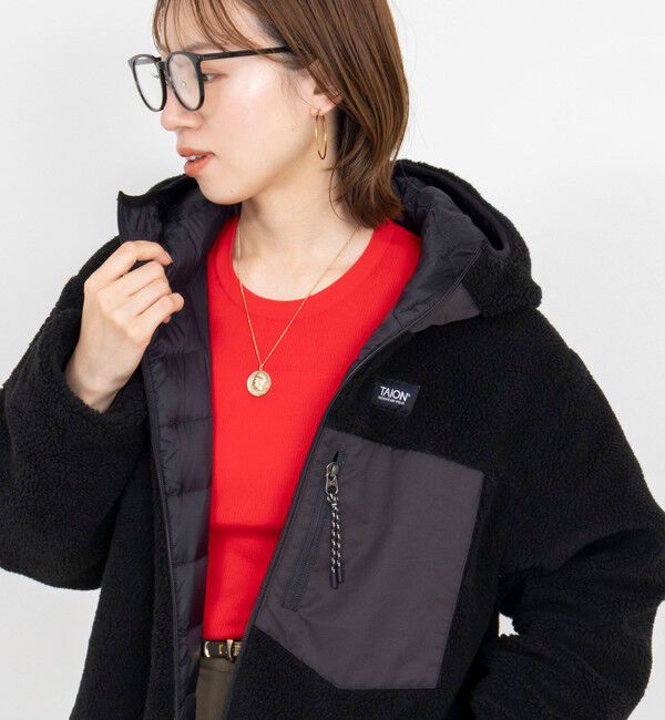 NOLLEY'S「【WEB＆一部店舗限定色アイテム】【TAION/タイオン】ボア&times;ダウンフーミドル丈ダウン(リバーシブル)」|ダウン|