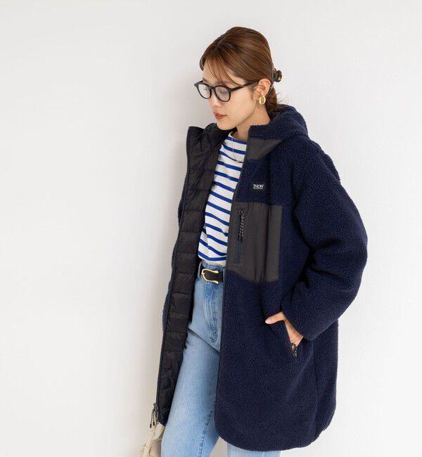 NOLLEY'S「【WEB＆一部店舗限定色アイテム】【TAION/タイオン】ボア&times;ダウンフードロング(リバーシブル)」|ダウン|