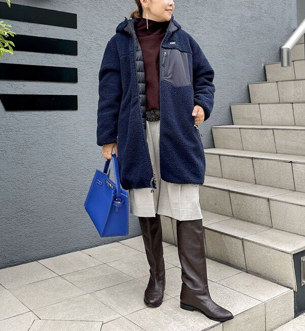 NOLLEY'S「【WEB＆一部店舗限定色アイテム】【TAION/タイオン】ボア&times;ダウンフードロング(リバーシブル)」|ダウン|