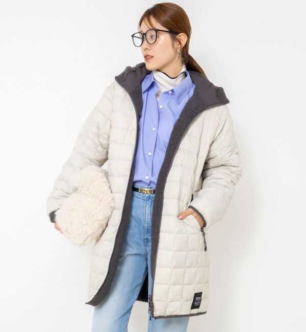 NOLLEY'S「【WEB＆一部店舗限定色アイテム】【TAION/タイオン】ボア&times;ダウンフードロング(リバーシブル)」|ダウン|