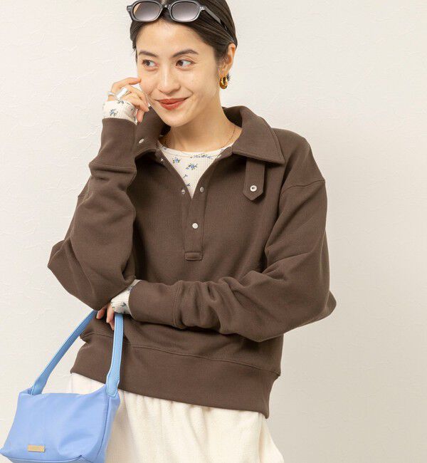 MAQWEL「【MAQWEL/マクウェル】ウォッシャブルスタンドネックスウェット」|Tシャツ・カットソー|