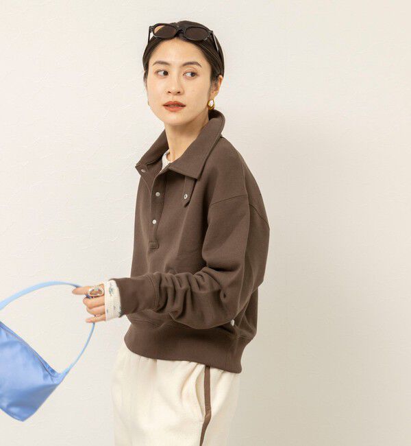 MAQWEL「【MAQWEL/マクウェル】ウォッシャブルスタンドネックスウェット」|Tシャツ・カットソー|
