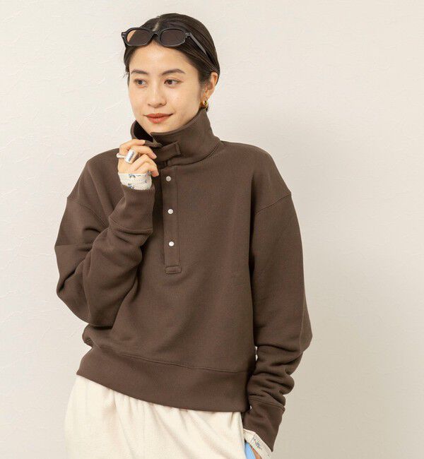 MAQWEL「【MAQWEL/マクウェル】ウォッシャブルスタンドネックスウェット」|Tシャツ・カットソー|