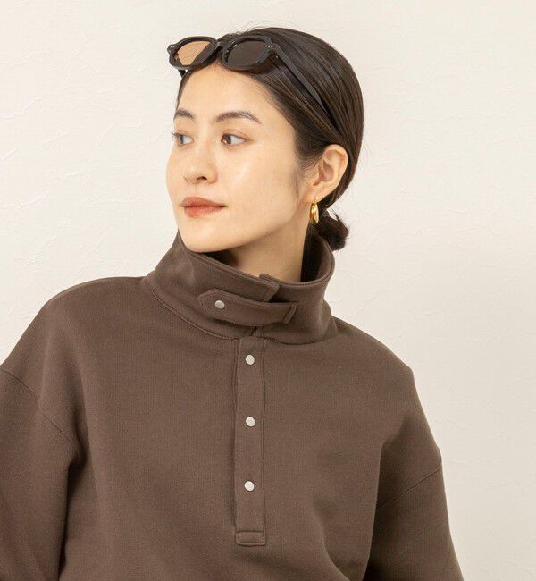MAQWEL「【MAQWEL/マクウェル】ウォッシャブルスタンドネックスウェット」|Tシャツ・カットソー|