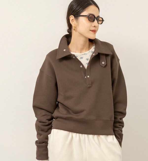 MAQWEL「【MAQWEL/マクウェル】ウォッシャブルスタンドネックスウェット」|Tシャツ・カットソー|