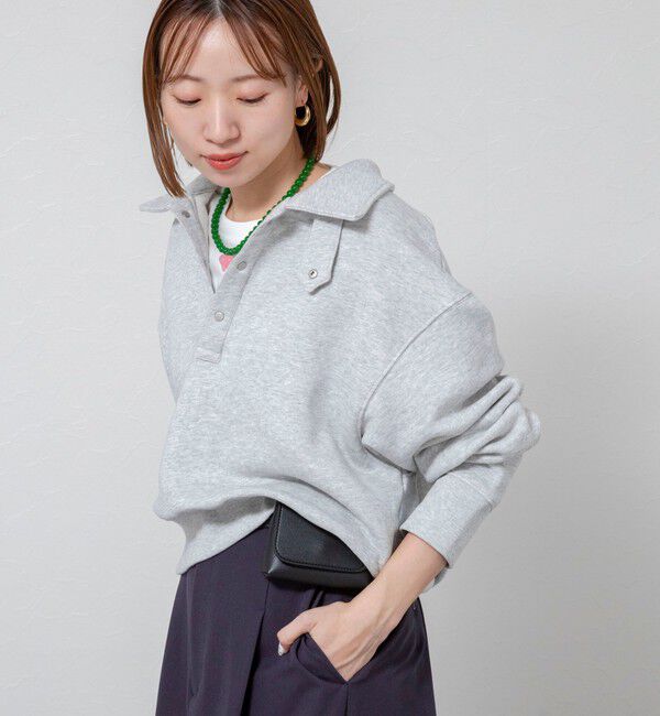 MAQWEL「【MAQWEL/マクウェル】ウォッシャブルスタンドネックスウェット」|Tシャツ・カットソー|