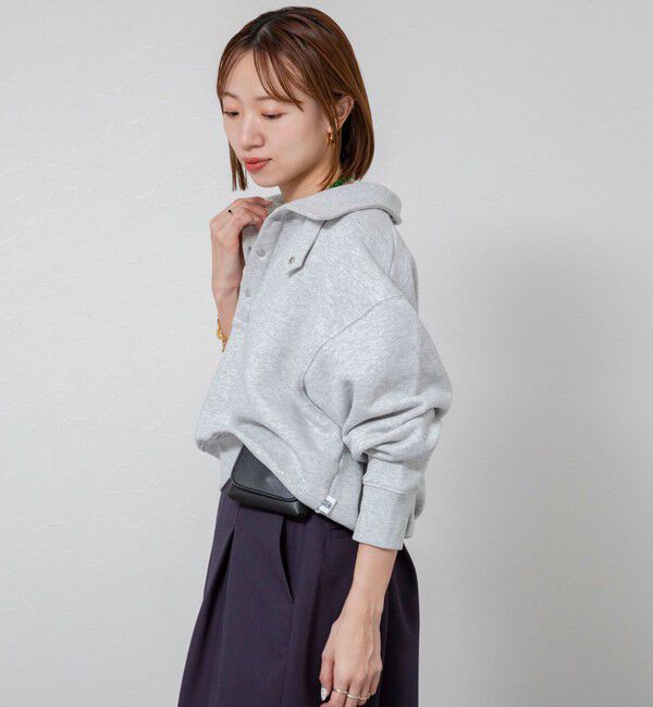 MAQWEL「【MAQWEL/マクウェル】ウォッシャブルスタンドネックスウェット」|Tシャツ・カットソー|