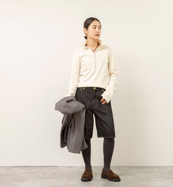 MAQWEL「【MAQWEL/マクウェル】COTTON RIB ハーフジッププルオーバー」|Tシャツ・カットソー|