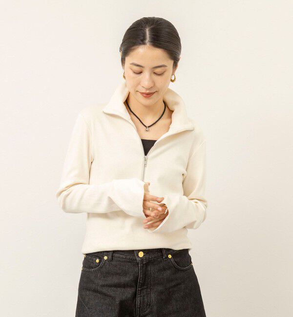 MAQWEL「【MAQWEL/マクウェル】COTTON RIB ハーフジッププルオーバー」|Tシャツ・カットソー|