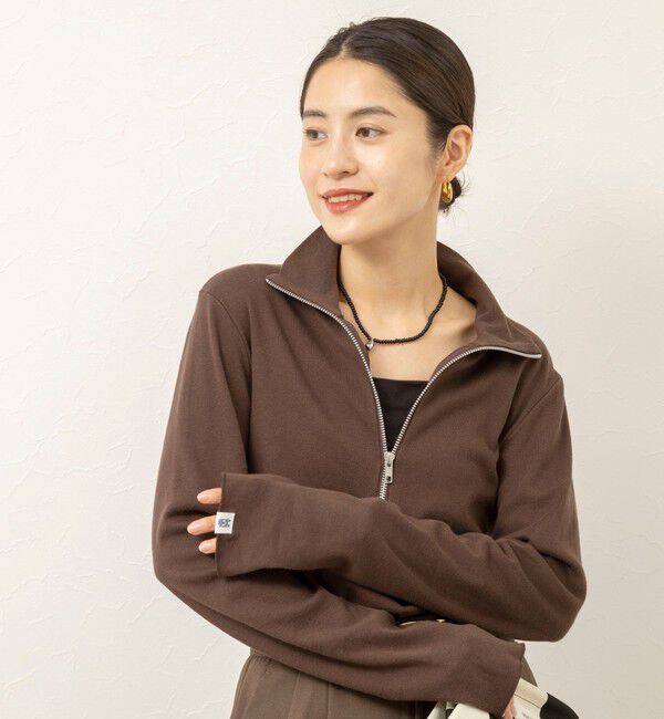 MAQWEL「【MAQWEL/マクウェル】COTTON RIB ハーフジッププルオーバー」|Tシャツ・カットソー|