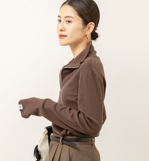 MAQWEL「【MAQWEL/マクウェル】COTTON RIB ハーフジッププルオーバー」|Tシャツ・カットソー|