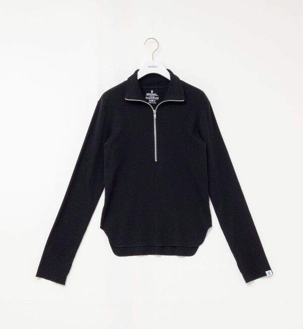 MAQWEL「【MAQWEL/マクウェル】COTTON RIB ハーフジッププルオーバー」|Tシャツ・カットソー|